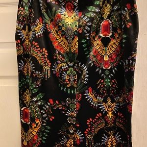 Bisou Bisou velvet pencil skirt